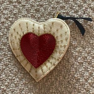 Cute Anthropologie heart shaped coin purse